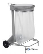 Abfallwagen aus Stahl, 50 Liter h8623