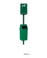 Hundetoilette-mit-Kotbeutelspender-h8649