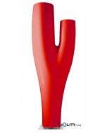 Vase aus Stahl und Polyethylen h6409 altrosa