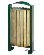Stand-Abfallbehälter mit Holzverkleidung h8610