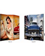Sichtschutzwand mit Vintage Design h11805