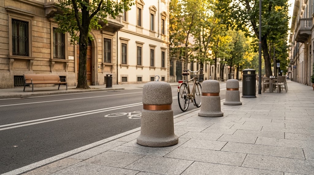 Poller für Stadtmöblierung: fest, abnehmbar, flexibel und Parksperren