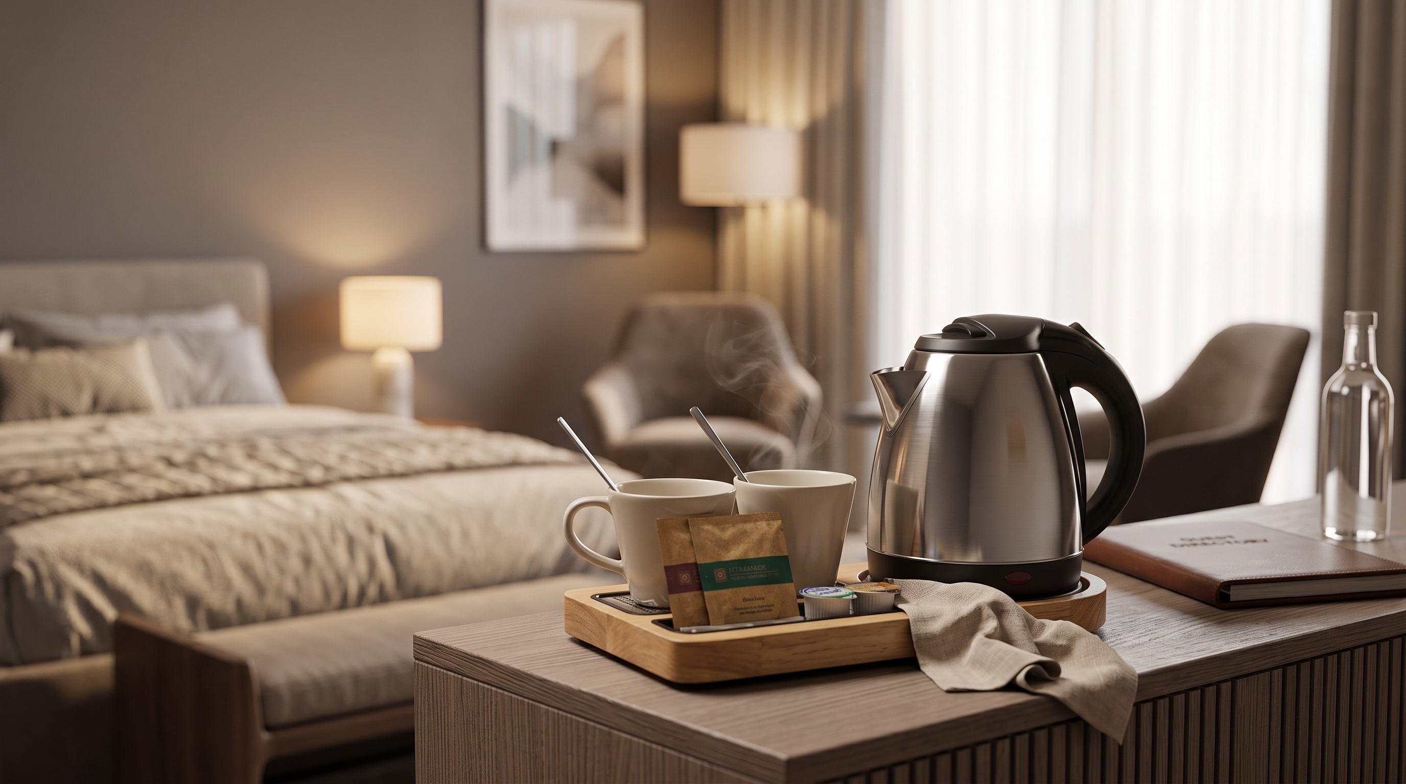 Wie Sie einen Wasserkocher in Ihre Hotelzimmereinrichtung integrieren können
