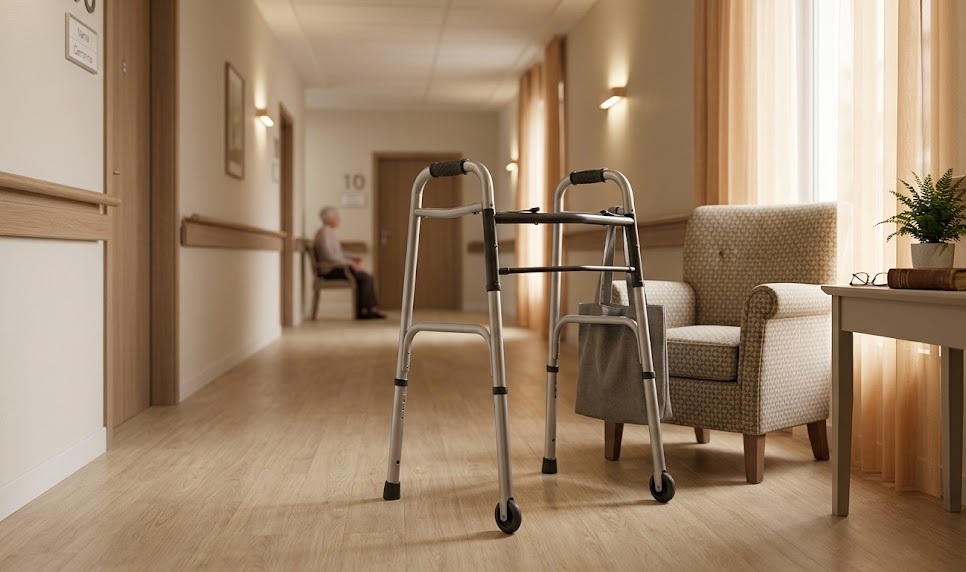 Gehhilfen für den Innenbereich: Was ist für Flure, Zimmer und Stationen zu beachten?