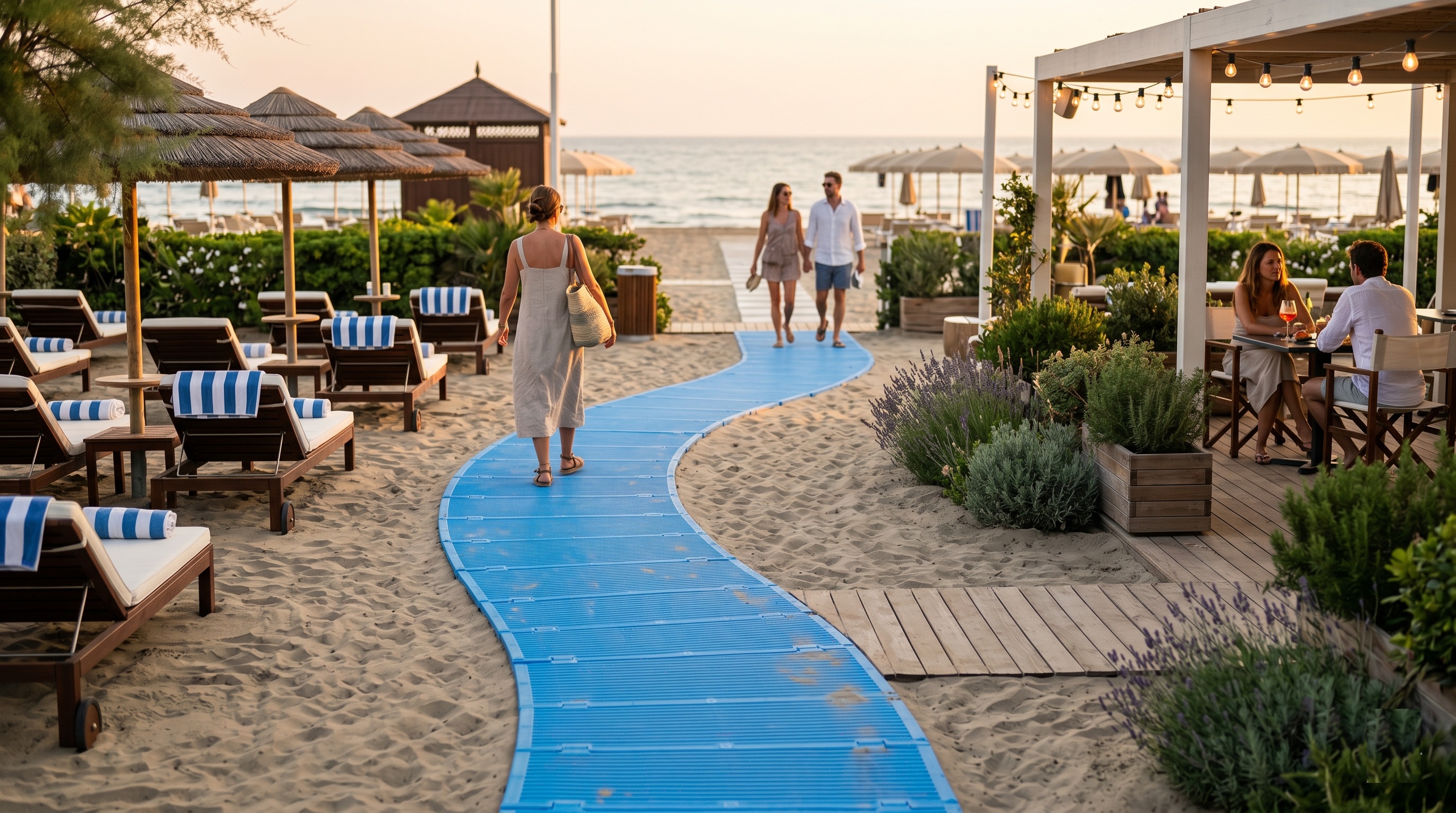 Rutschfeste Strandwege: Sicherheit und Komfort für Kunden und Touristen