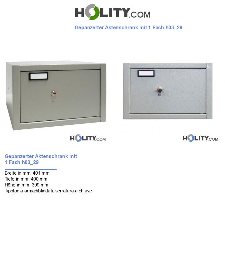 Gepanzerter Aktenschrank mit 1 Fach h03_29