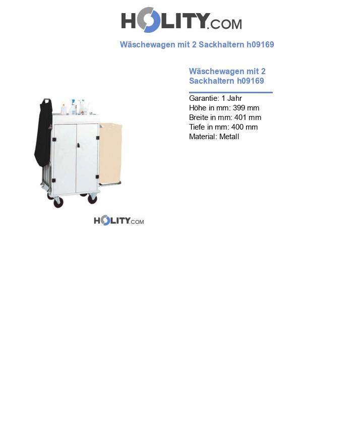 Wäschewagen mit 2 Sackhaltern h09169