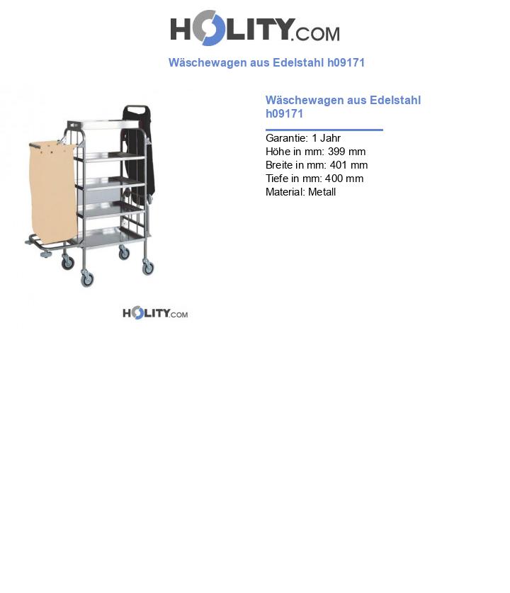 Wäschewagen aus Edelstahl h09171