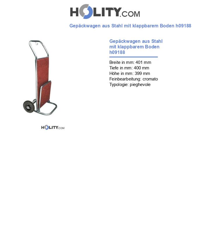 Gepäckwagen aus Stahl mit klappbarem Boden h09188