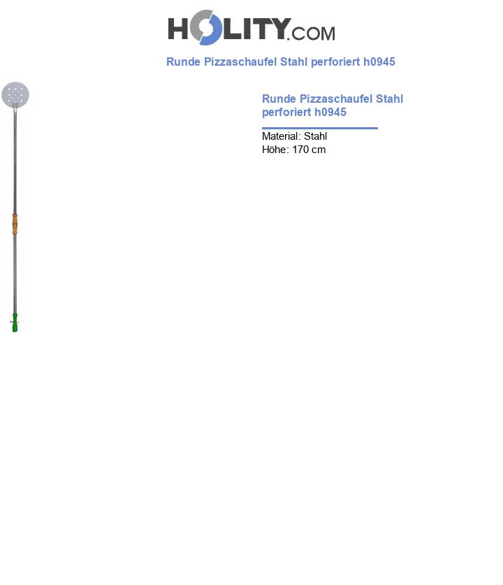 Runde Pizzaschaufel Stahl perforiert h0945