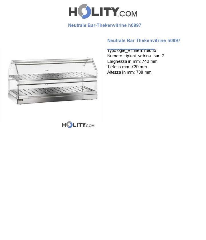 Neutrale Bar-Thekenvitrine h0997