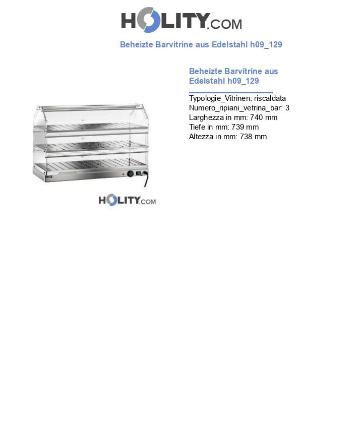 Beheizte Barvitrine aus Edelstahl h09_129