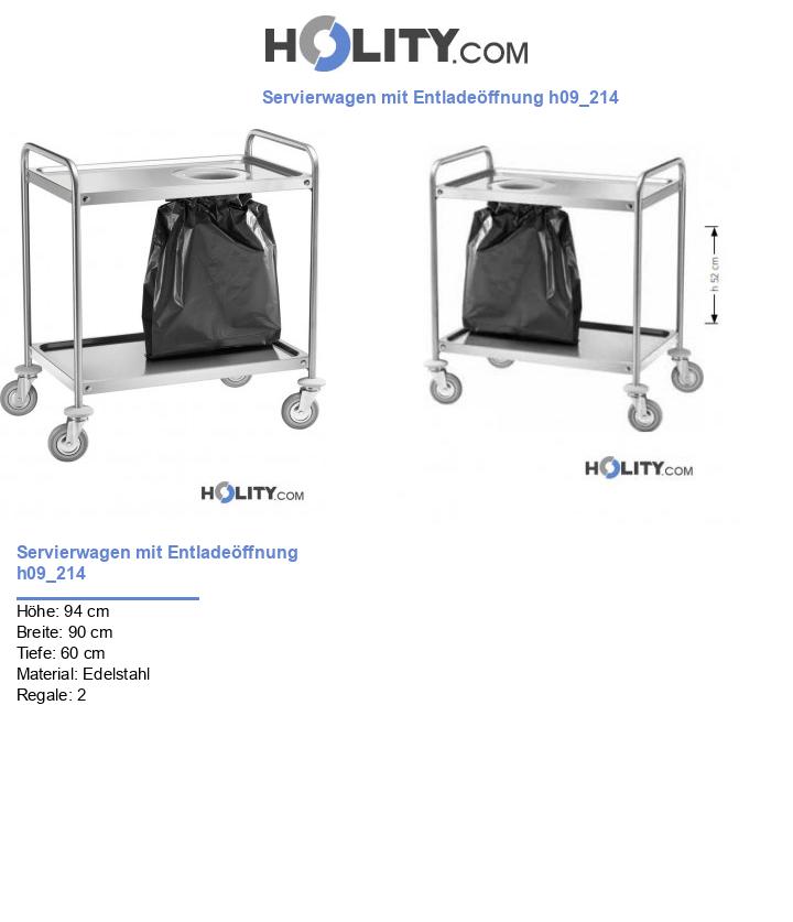 Servierwagen mit Entladeöffnung h09_214