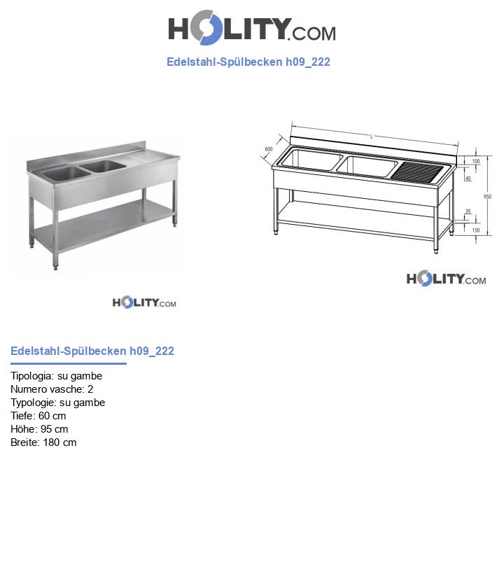 Edelstahl-Spülbecken h09_222