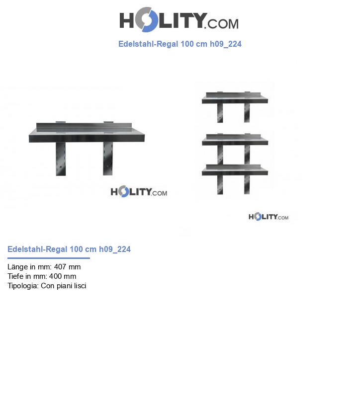 Edelstahl-Regal 100 cm h09_224