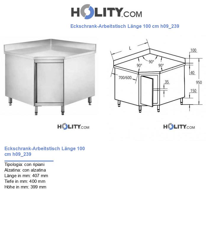 Eckschrank-Arbeitstisch Länge 100 cm h09_239