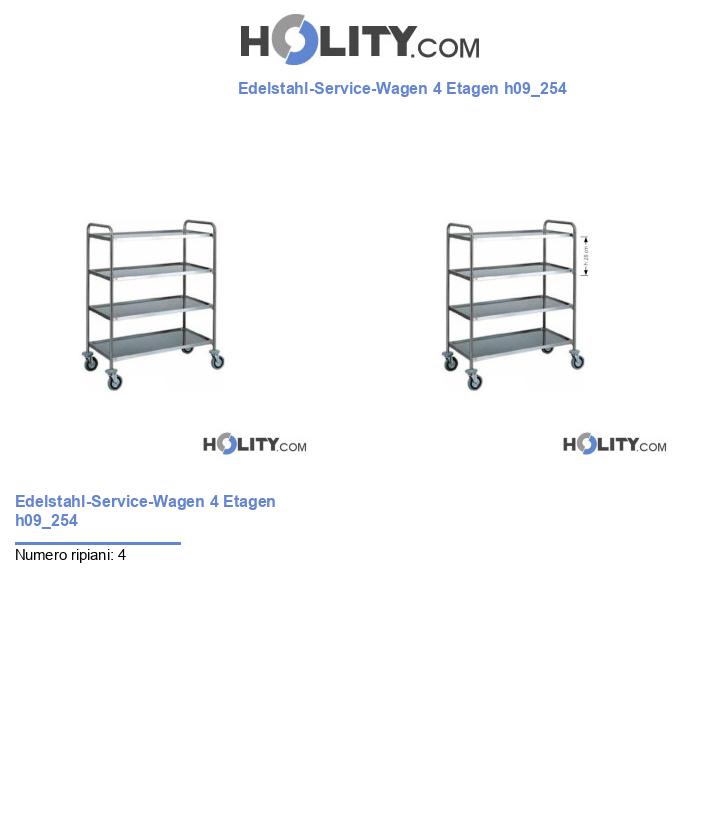 Edelstahl-Service-Wagen 4 Etagen h09_254