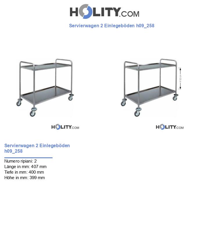 Servierwagen 2 Einlegeböden h09_258