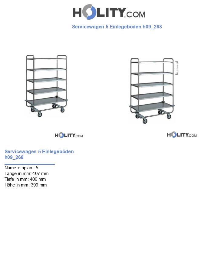 Servicewagen 5 Einlegeböden h09_268