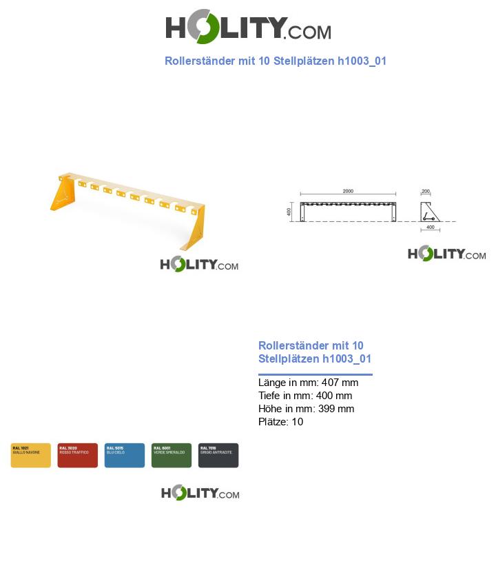 Rollerständer mit 10 Stellplätzen h1003_01