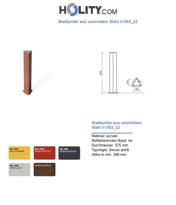 Stadtpoller aus verzinktem Stahl h1003_22