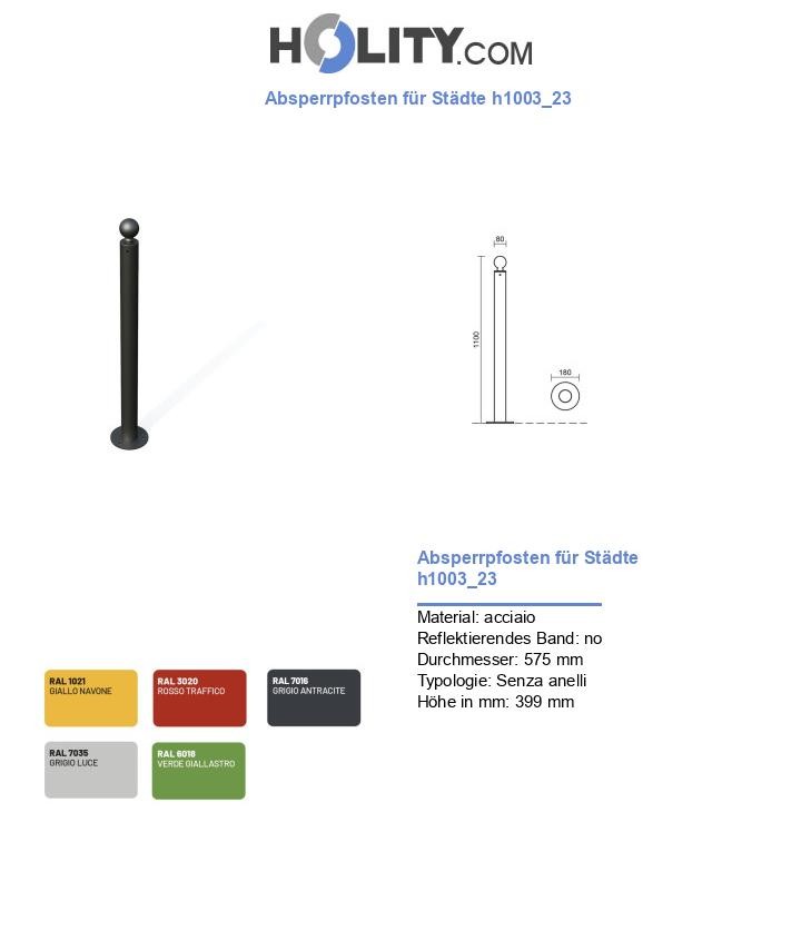 Absperrpfosten für Städte h1003_23