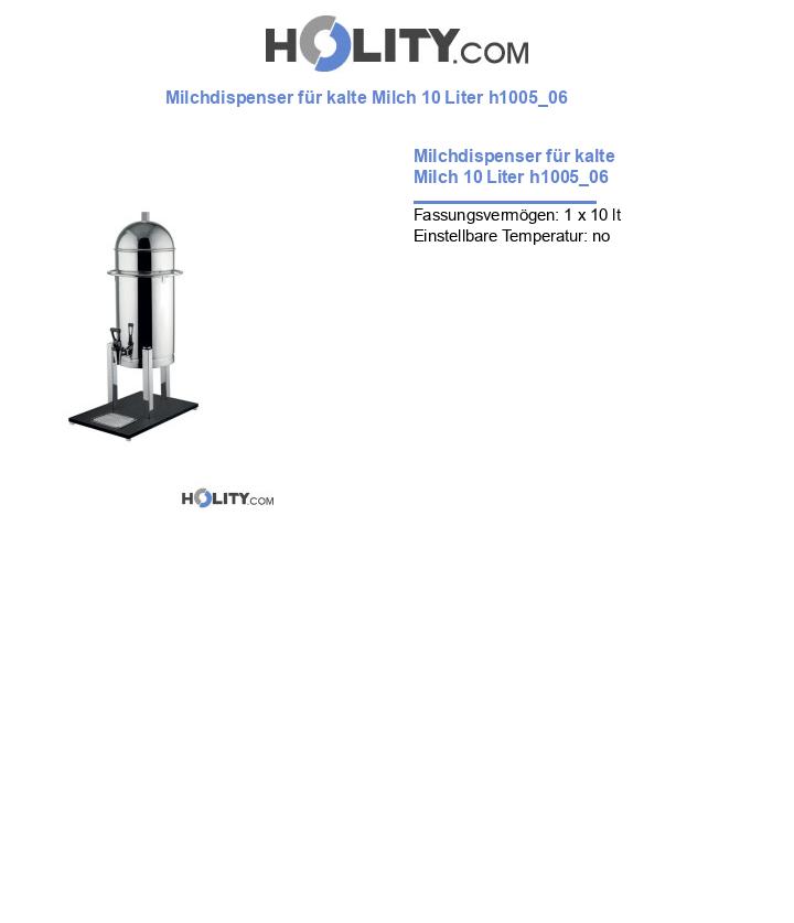 Milchdispenser für kalte Milch 10 Liter h1005_06