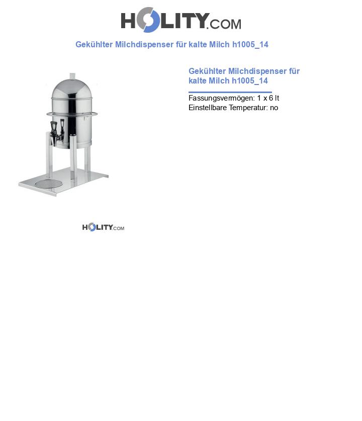 Gekühlter Milchdispenser für kalte Milch h1005_14