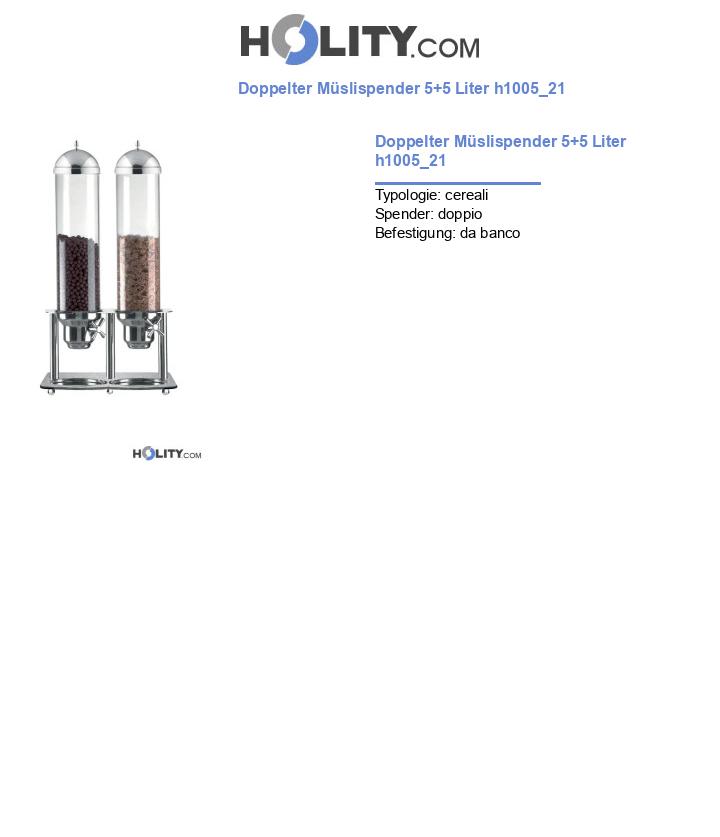 Doppelter Müslispender 5+5 Liter h1005_21