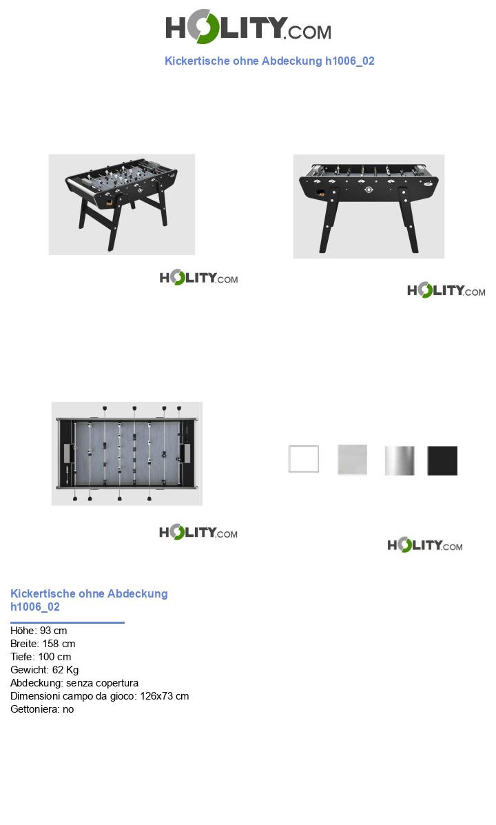 Kickertische ohne Abdeckung h1006_02