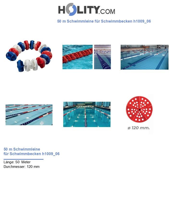 50 m Schwimmleine für Schwimmbecken h1009_06