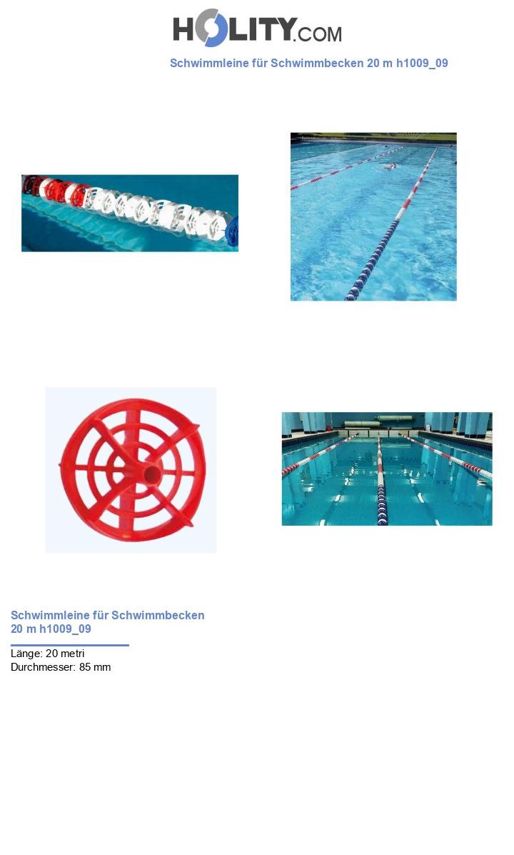 Schwimmleine für Schwimmbecken 20 m h1009_09