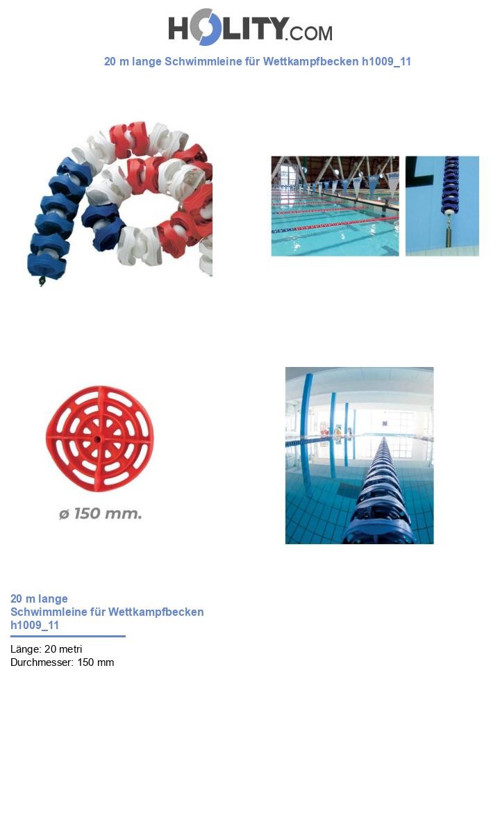 20 m lange Schwimmleine für Wettkampfbecken h1009_11
