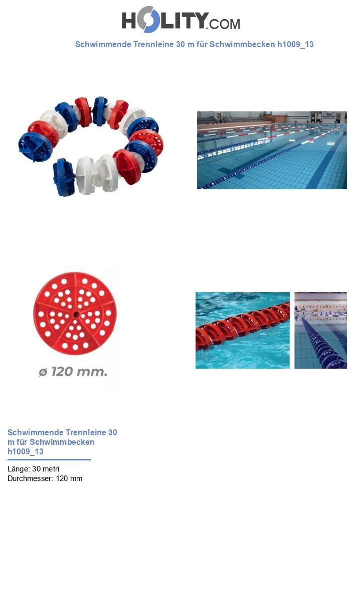 Schwimmende Trennleine 30 m für Schwimmbecken h1009_13