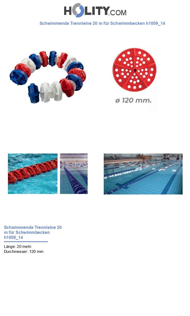 Schwimmende Trennleine 20 m für Schwimmbecken h1009_14