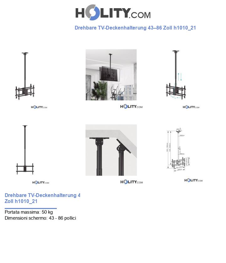 Drehbare TV-Deckenhalterung 43–86 Zoll h1010_21