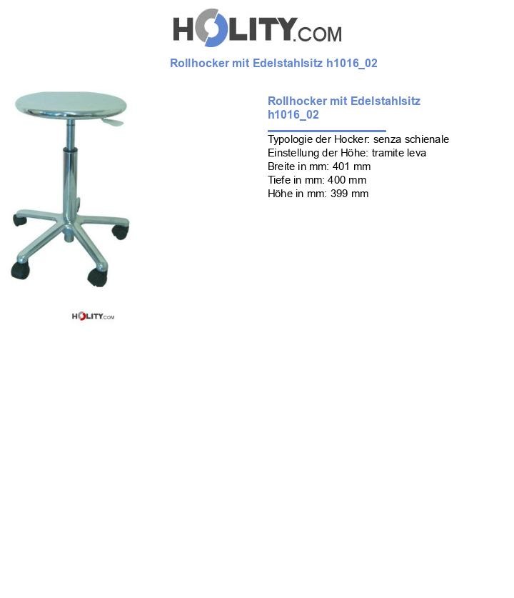 Rollhocker mit Edelstahlsitz h1016_02