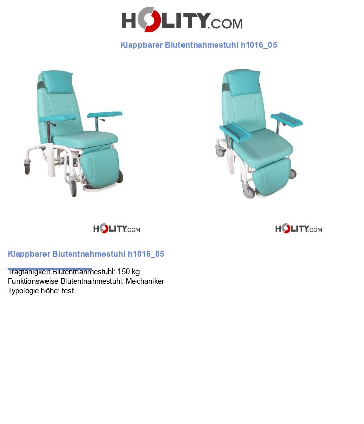 Klappbarer Blutentnahmestuhl h1016_05