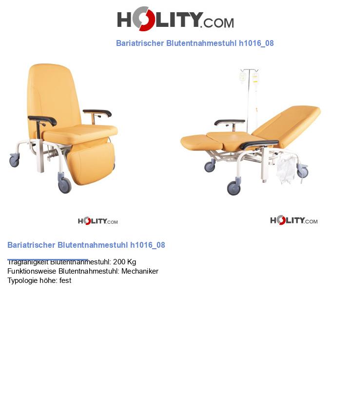 Bariatrischer Blutentnahmestuhl h1016_08