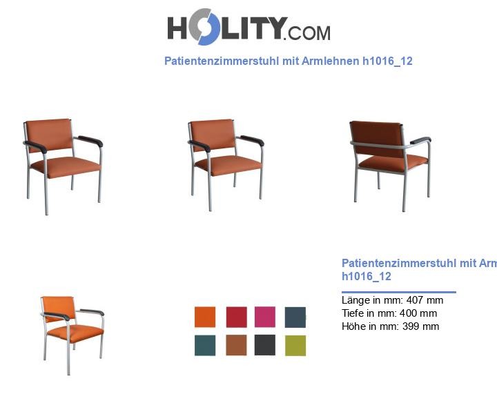 Patientenzimmerstuhl mit Armlehnen h1016_12