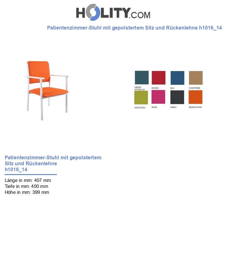 Patientenzimmer-Stuhl mit gepolstertem Sitz und Rückenlehne h1016_14