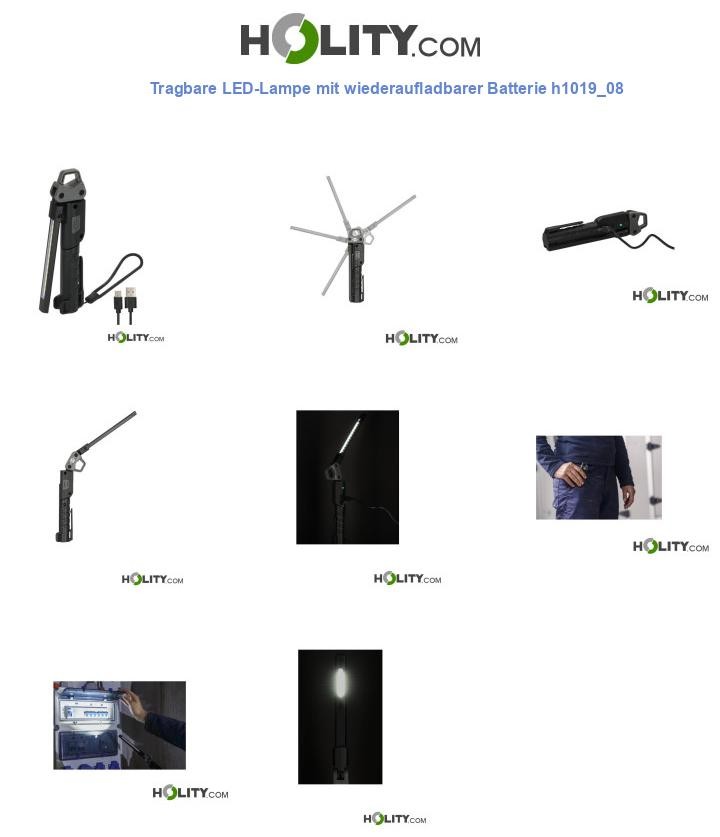 Tragbare LED-Lampe mit wiederaufladbarer Batterie h1019_08