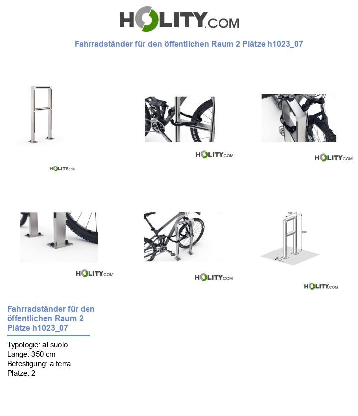 Fahrradständer für den öffentlichen Raum 2 Plätze h1023_07