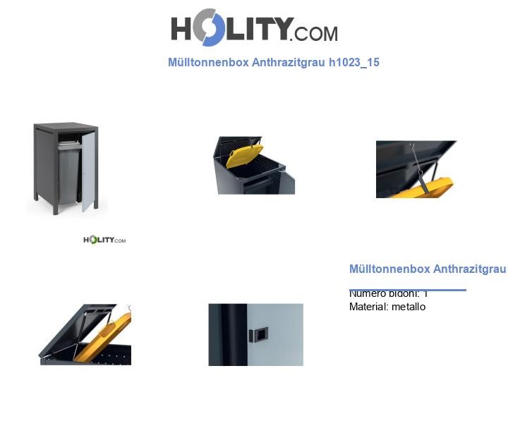 Mülltonnenbox Anthrazitgrau h1023_15