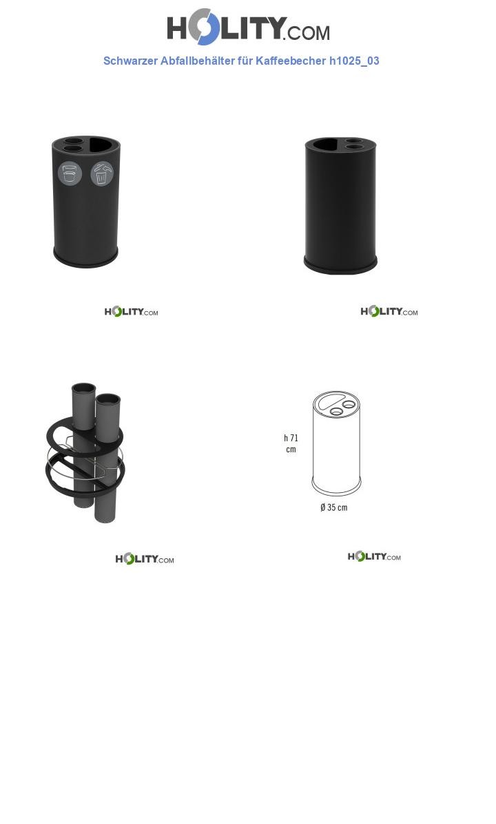 Schwarzer Abfallbehälter für Kaffeebecher h1025_03