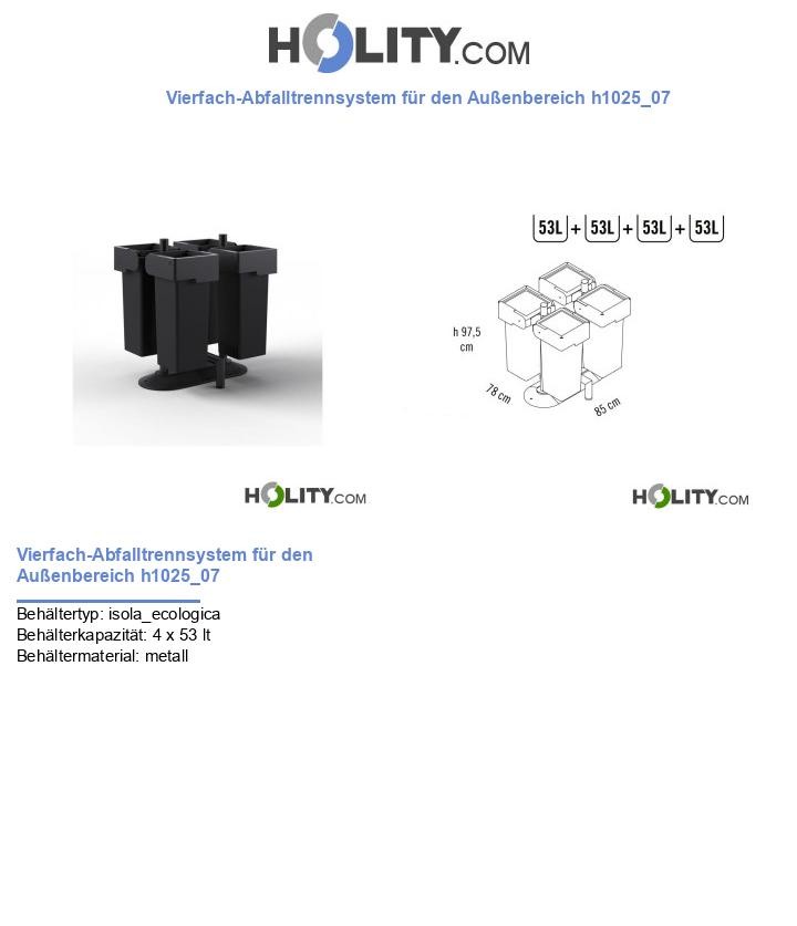 Vierfach-Abfalltrennsystem für den Außenbereich h1025_07