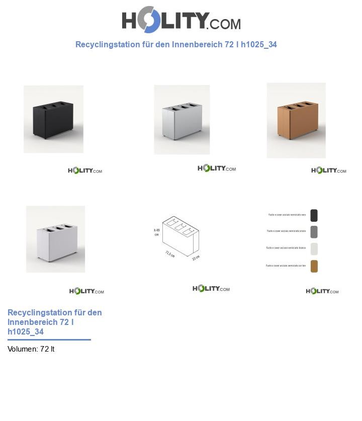 Recyclingstation für den Innenbereich 72 l h1025_34