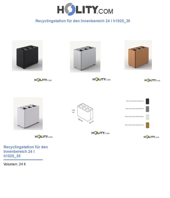 Recyclingstation für den Innenbereich 24 l h1025_35