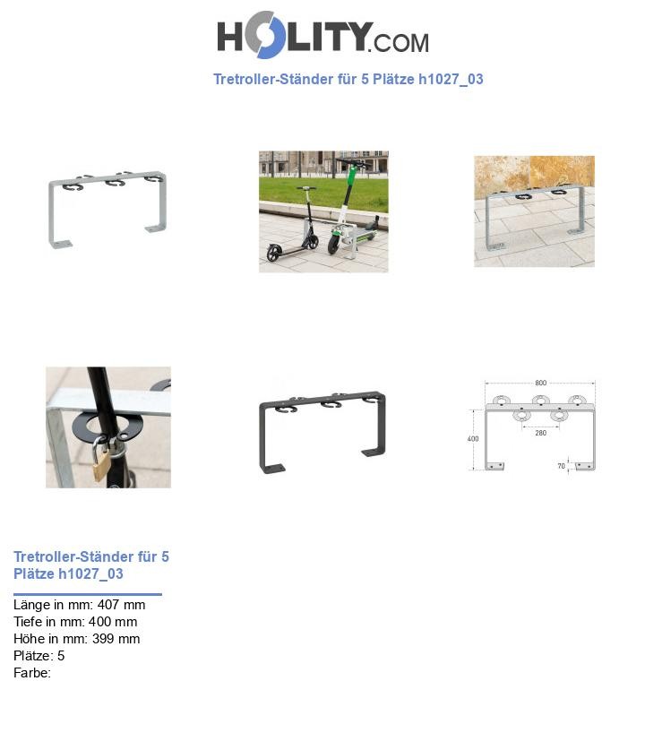 Tretroller-Ständer für 5 Plätze h1027_03