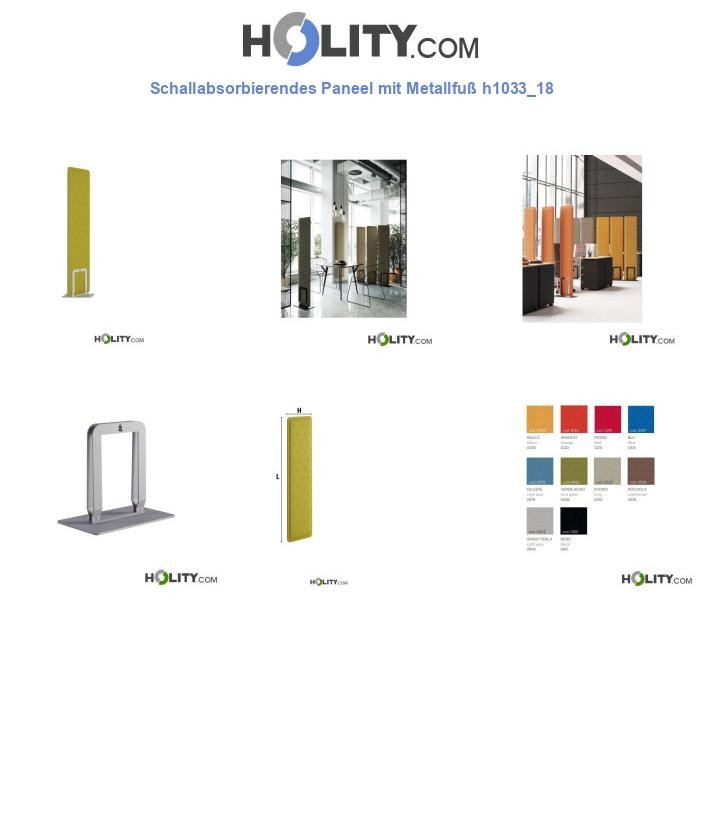 Schallabsorbierendes Paneel mit Metallfuß h1033_18